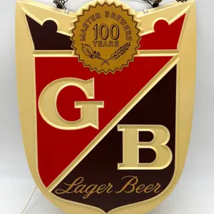 GB Lager Beer Vintage Light-Up Sign