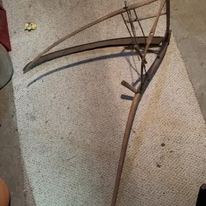 Antique Scythe with Wooden Snath