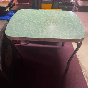 Vintage Mid-Century Green Formica Extension Table