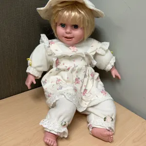 Cathay Collection Limited Edition Baby Doll with Blonde Hair, Floral Outfit, and Bonnet Hat