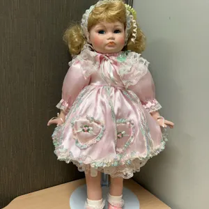 Little Companion Limited Edition Porcelain Doll #79/100 With Pink Lace Dress