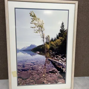 Framed Chuck Peters Photograph McDonald Lake Yellowstone Park