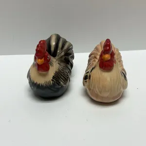 Cracker Barrel Ceramic Rooster Salt and Pepper Shaker Set