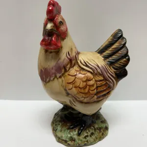 Hand-Painted Ceramic Rooster Figurine