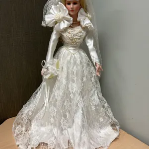 Brinn's Limited Edition Porcelain Bride Doll 3223/5000 with Pearl Accents and Lace Gown