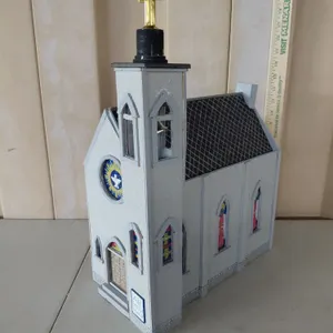 All Faith Church Hand Made Building, 7"X13.25"X18.25", Used With O Scale Trains