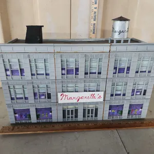 Margarette's Handmade Building, 17"X7"X13", Used With O Scale Trains