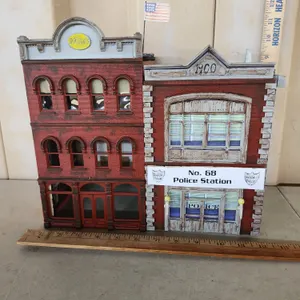 Police Station Hand Made Building, 12"X7"X11", Used With O Scale Trains