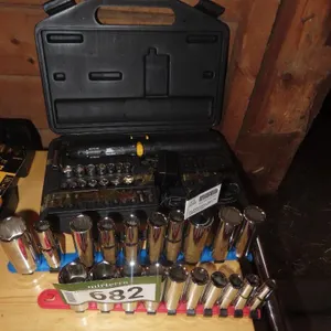Lot - (2) Socket Sets, Power Driver *Located at Spruce Grove location.