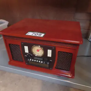 Retro Style Victrola The Navigator Model VTA-600B(PC) Record / CD Player *Located at Spruce Grove location.