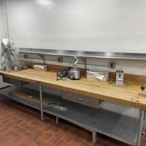 Butcherblock/Stainless Steel Work Table