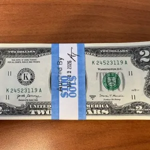 2017 A Series Band of 50 $2 Bills in Sequential Serial Numbers