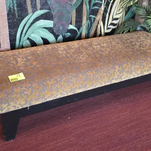 6' Upholstered wood frame bench
