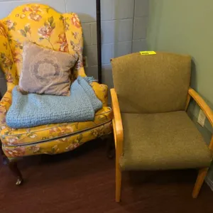 Upholstered wood frame chairs