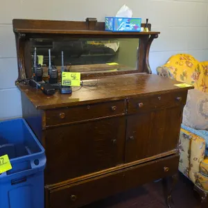 42" x 55" Vintage wood buffet