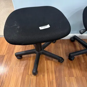 BLACK CUSHIONED FIVE STAR BASE LAB STOOL