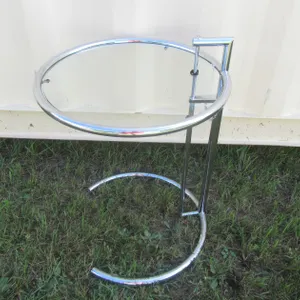 Metal Glass Top Side Table
