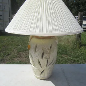 Ceramic Hummingbird Table Lamp w/Shade