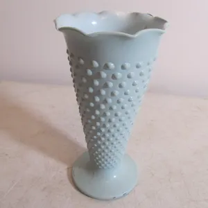 Painted Milk Glass Vase
