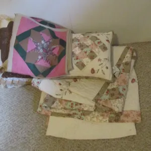 Lot Of Quilts And Quilted Pillows