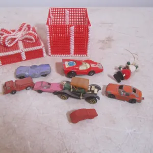 Lot Of Vintage Toy Cars w/Trinket Box