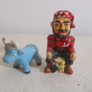 OMC Paul Bunyan And Babe The Blue Ox Salt & Pepper Shaker Set
