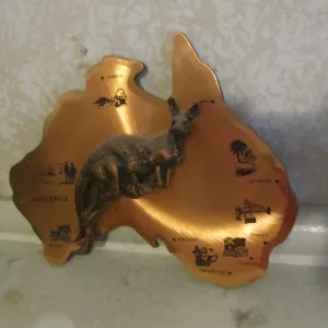 Genuine Copper Australia Themed Wall Clock