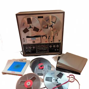 Akai 1730-SS Reel-to-Reel Tape Deck With Tapes and Accessories