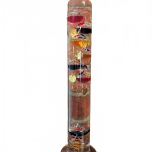 Glass Galileo Thermometer with Coloured Spheres