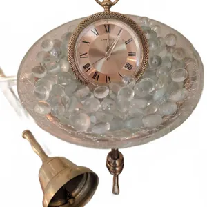 Caravelle Desk Clock With Brass Stand and Bell