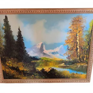 Van Hensen Landscape Oil Painting, Framed, 27" x 21"