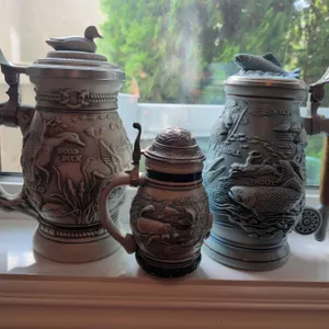 3 Avon Handcrafted Collectible Steins