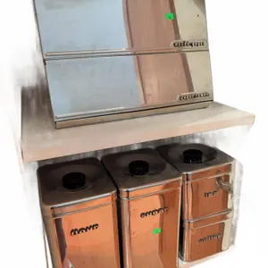Queenline By Parmalite Chrome Kitchen Canister Set and Dispensers