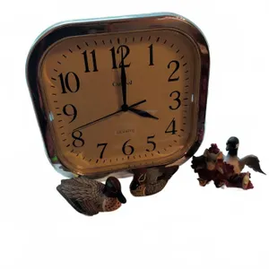 Avon and Fitz and Floyd Duck Figurines with Wall Clock