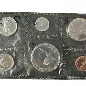 1967 Canadian Centennial Uncirculated Coin Set with .800 Silver