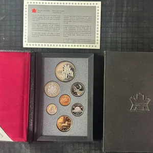 1990 Canada Proof Double Dollar Coin Set with Case and COA