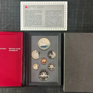 1986 Royal Canadian Mint Proof Coin Set with Case and Certificate