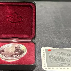 1995 Canadian Silver Proof Dollar Hudson's Bay Company 325th Anniversary