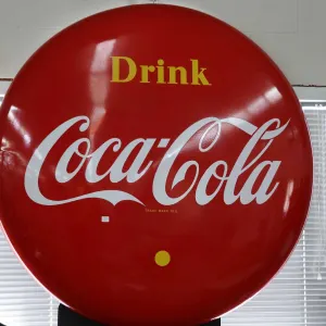 Large "Drink Coca-Cola" button 47" in diameter
