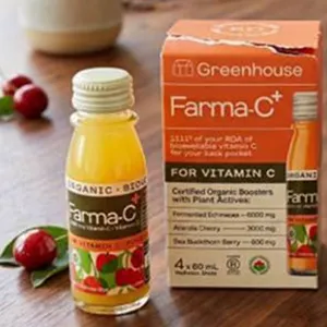 Greenhouse Farma-C+ Organic Vitamin C Shots 2x4x60ml