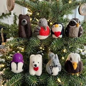 8 Handmade Peruvian Wool Animal Ornaments