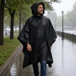 MIRA Safety M4 Military Poncho, Black, Large