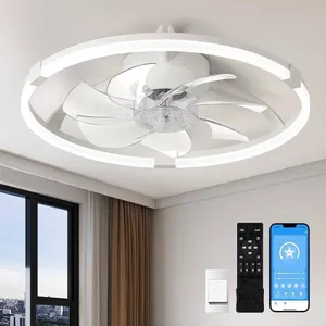 Linboro Low Profile Ceiling Fan, White