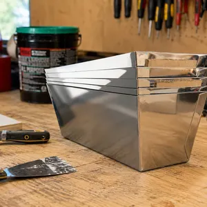 Lot of 5 - Richard 14-Inch Stainless Steel Drywall Mud Pan