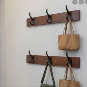 Lot of 2 - Amazon Basics Wall Mounted Coat Rack, Espresso