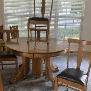 48" Claw Foot Oak Dining Table