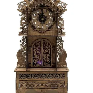 Hand-Made Wood Clock with Remote Control Light