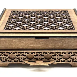 Hand-Made Wood Jewelry Box 8.5” x 6.5” x 4”
