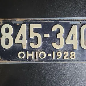 1928 Ohio License Plate