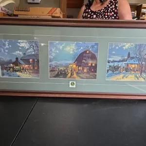 3 Scene John Deere Print 40"x17"H